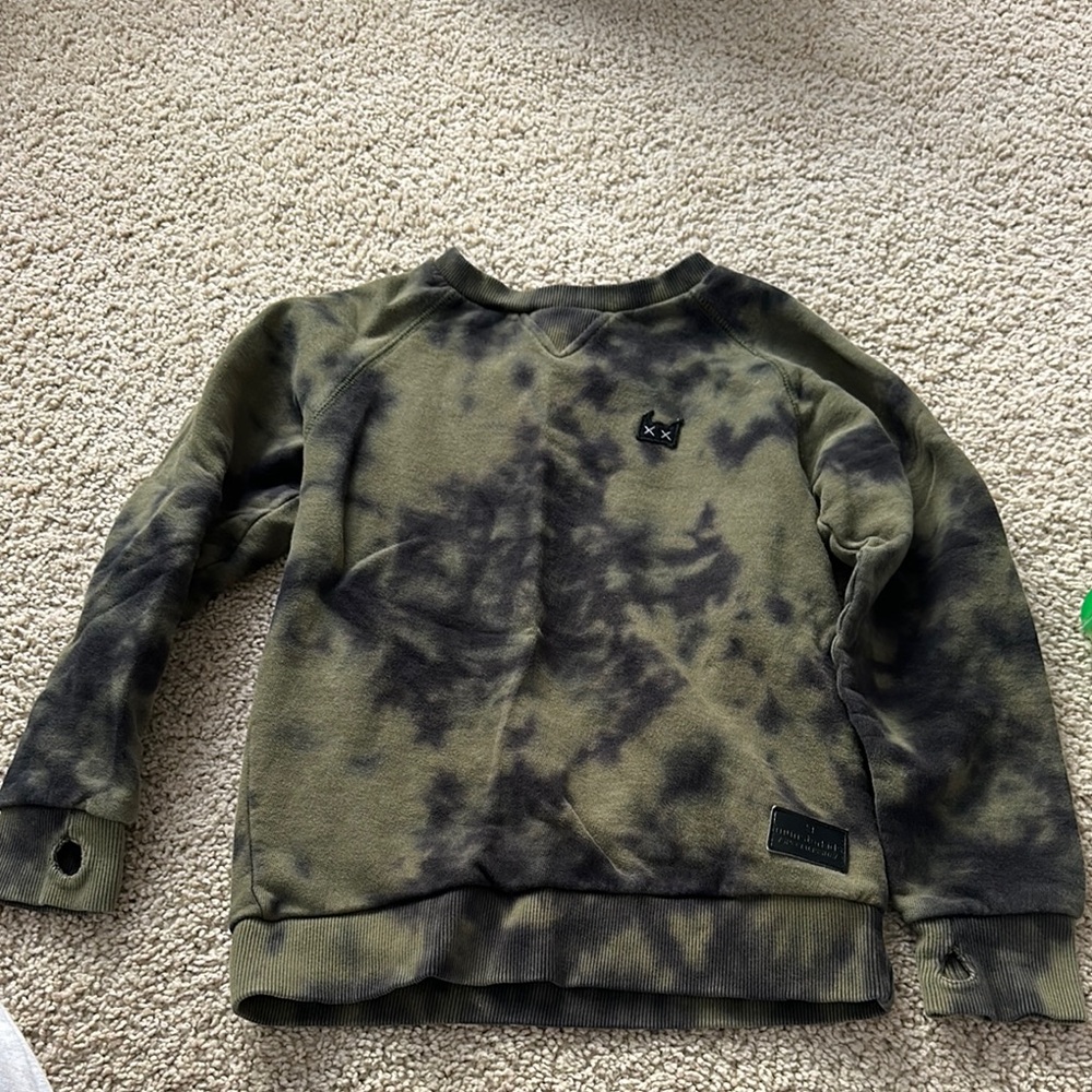 Munster Green and Black Tie-Dye Sweatshirt